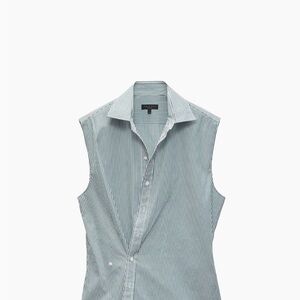 Rag & Bone pinstripe cotton sleeveless blouse. Size M.